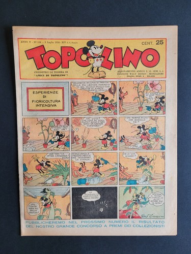 Topolino giornale 184 anno - giornale,